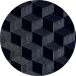 Black 7070 3D fabric swatch