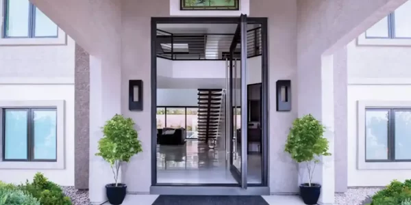 Aluminium pivot door