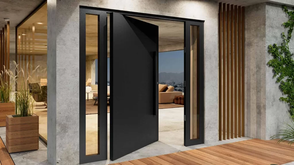 aluminium pivot door system 5