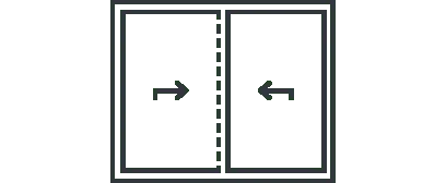 Sliding door opening configuration 10