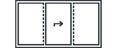 Sliding door opening configuration 3