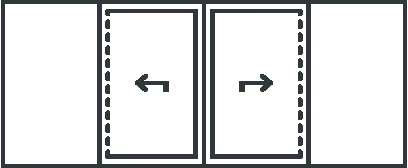 Sliding door opening configuration 7