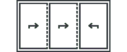 Sliding door opening configuration 8