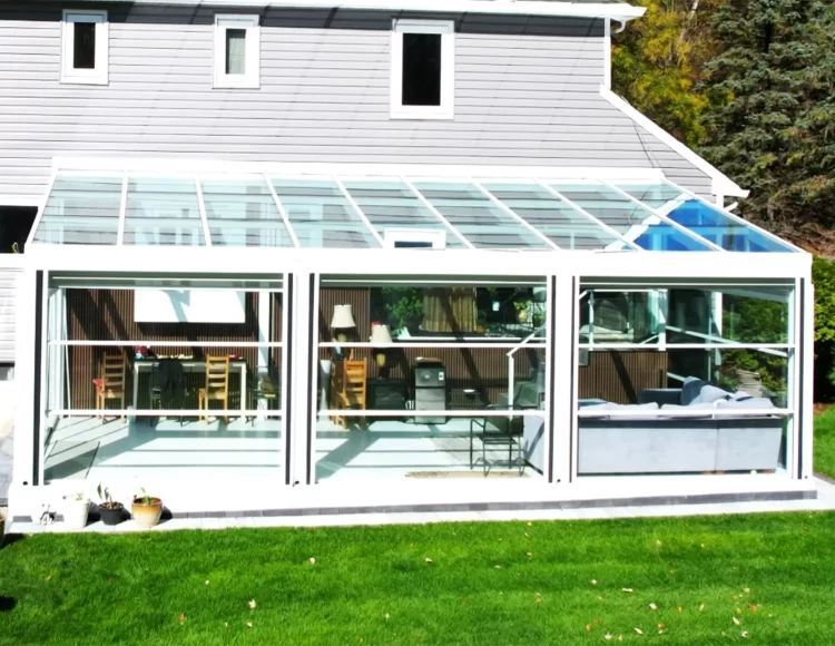 Four-season sunroom home addition